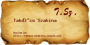 Takács Szabina névjegykártya