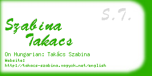 szabina takacs business card