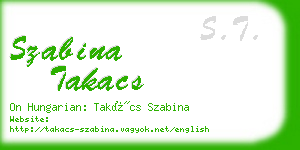 szabina takacs business card